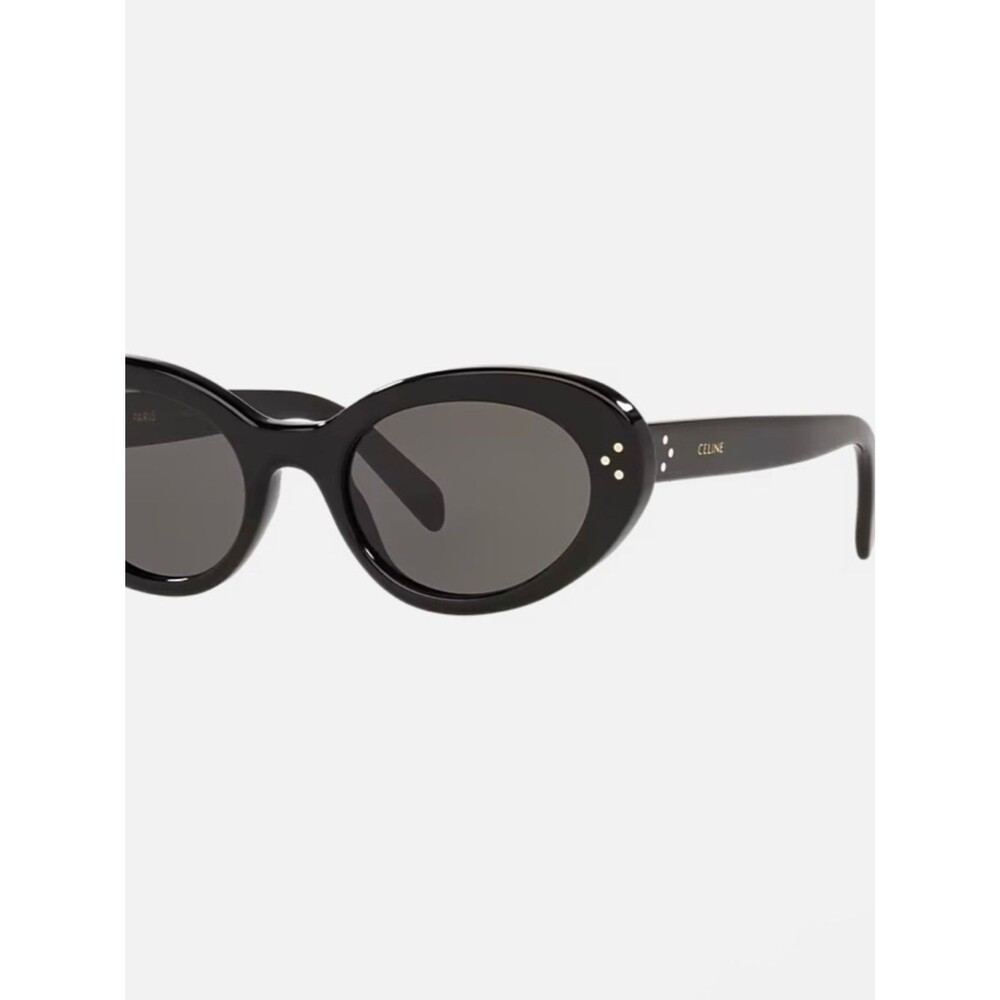Celine Black Oval Cat-Eye Women's Sunglasses - Picture 3 of 6